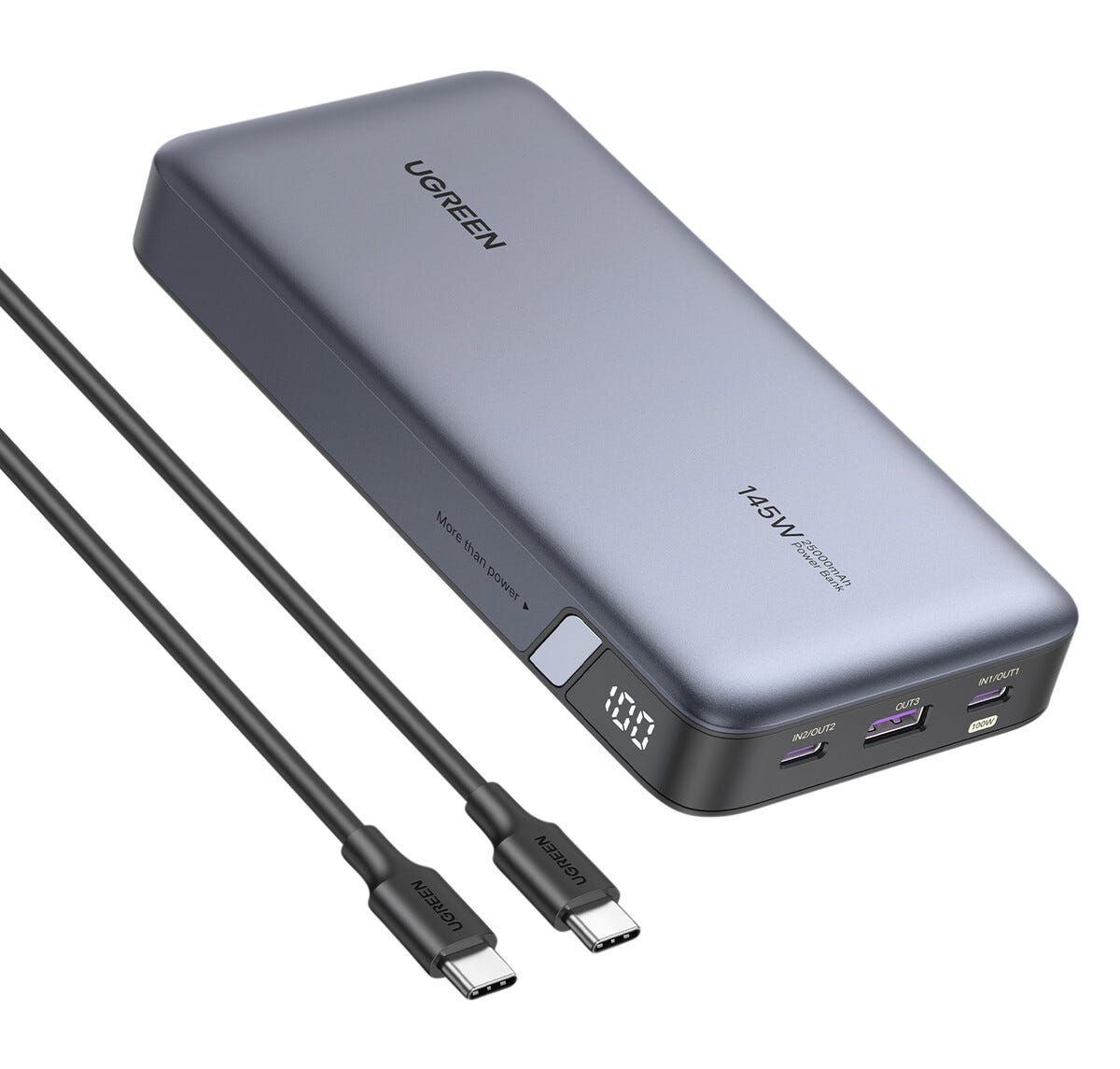 Ugreen Nexode พาวเวอร์แบงค์ 25000 mAh 145W ชาร์จเร็ว 3 พอร์ต